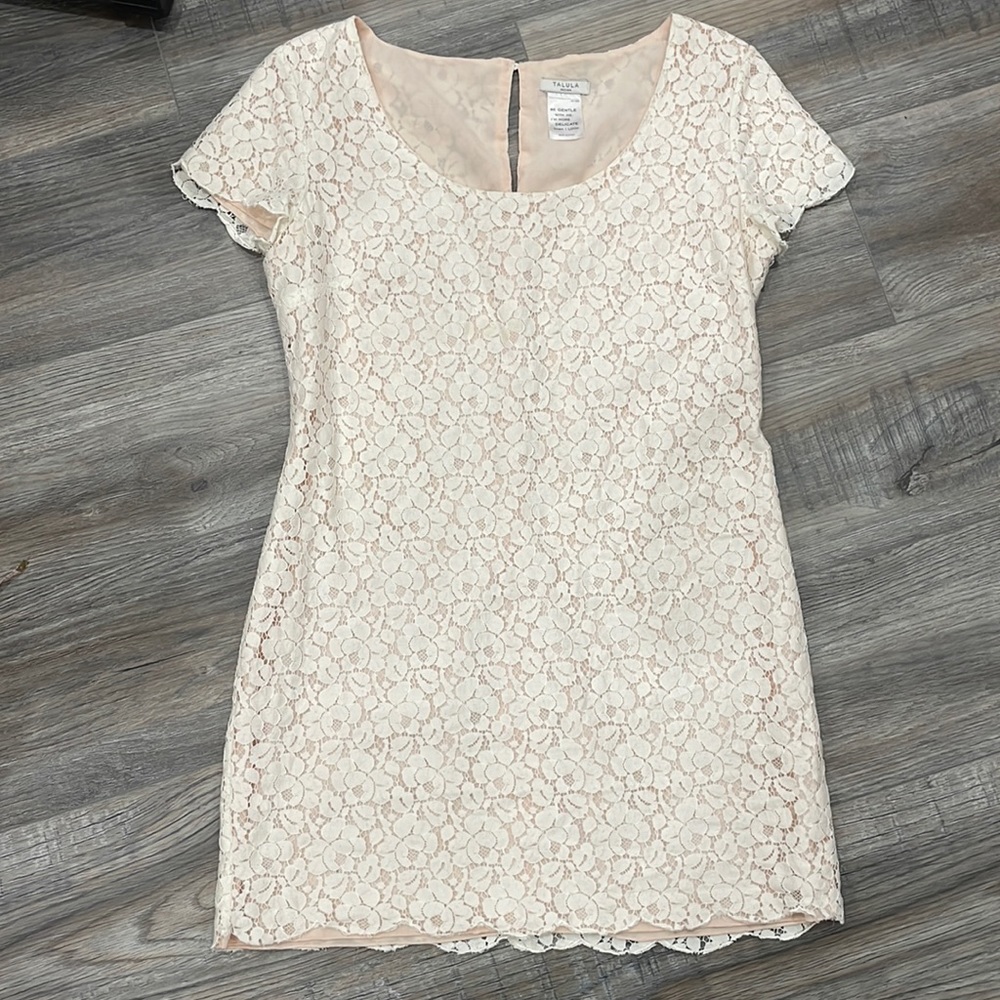 Aritzia Lace Mini Dress in Cream